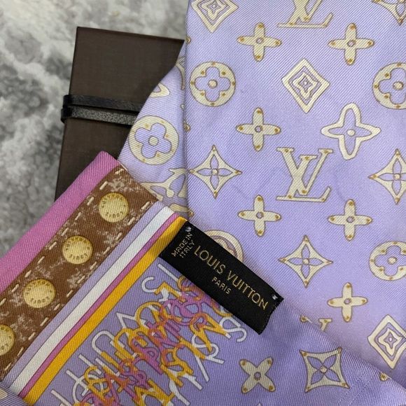 Louis Vuitton Silk Monogram Map Bandeau - Picture 4 of 8